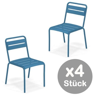 Emu Star 4er Set Gartenstühle Blau