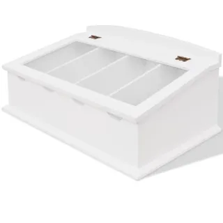 vidaXL Besteckkasten Schmuckkasten Aufbewahrung Truhe Glas MDF Landhaus Barock