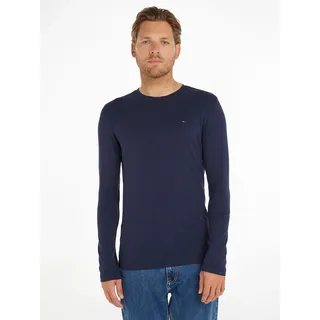 Tommy Hilfiger Original Ribbed Organic Cotton Langarm-T-Shirt Black Iris 2XL