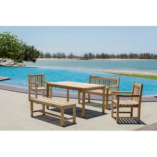 Möbilia Gartenbank 120 x 45 x 45 cm Beige