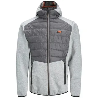 Jack & Jones Outdoorjacke Herren Jacke Outdoor Leicht winter Herbst JCOTOBY HYBRID JACKET grau L