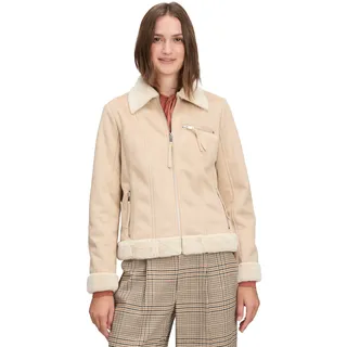 Cartoon Damen mit Kunstfellkragen 38, beige | 38