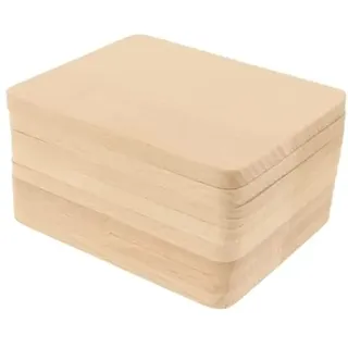 teemando® 8 X Untersetzer aus Buchenholz, 10 cm, dekorativer Untersetzer für Gläser und Raclette-Pfännchen