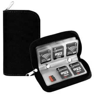 Jooks Speicherkarten Tasche 22 Schlitze Speicher Karte Tasche Schutzhüllen mit Reißverschluss Karte Speicher Wallet Case für SD SDHC MMC CF Micro SD Karten