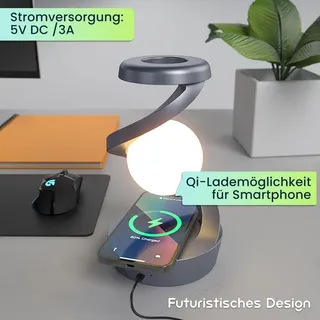 ideoon lights Schwebende RGB Tischlampe Schwarz