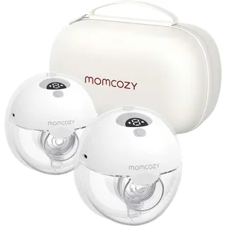 Momcozy M5 Smart Milchpumpe, Doppelmilchpumpe mit Akku grau