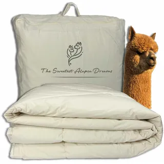 Abolengo de Alpaca Standard Line Baby Alpaka Bio Bettdecke 155x220 (Füllung ca. 1.700g) - Herbst Winter warm - temperaturausgleichend - inkl. Aufbewahrungstasche