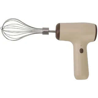 Elektrischer Knoblauchzerkleinerer, Schneebesen, Kabellose Handküchenmaschine, Wiederaufladbar, USB-Kochen, Backzubehör, Beige