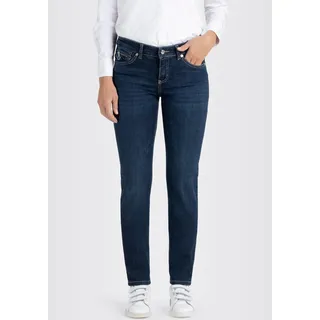 Slim-fit-Jeans MAC Gr. 42, Länge 30, blau (new basic wash) Damen Jeans Röhrenjeans