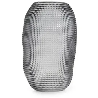 ABELLA Flora Glasvase organische Form getönt, mit Struktur Höhe 25cm, Ø 16cm