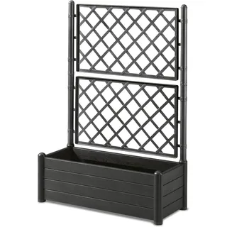 Stefanplast Kletterpflanzgefäß mit Gestell 100x43x142 cm Grau Pflanzkübel Garten