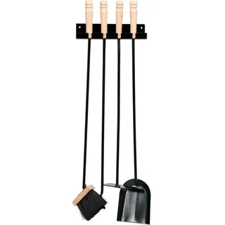 TRIZERATOP Kaminbesteck 4-Teilig Holz/Metall hängend Bunt