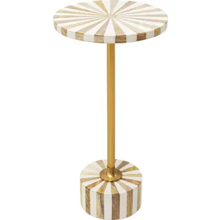 Kare DESIGN Beistelltisch Domero Cirque 86571 Dekor Weiß / Gold 25 cm