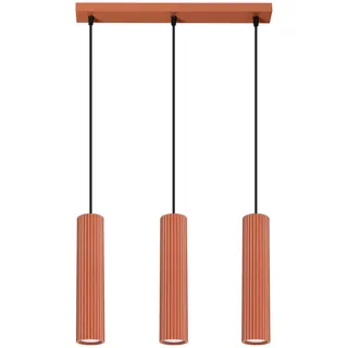 Sollux Lighting Karbon 3-flg. 45 cm rot Aluminium