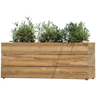 Jan Kurtz - Blumenkübel Minigarden 25 x 100 cm, Teakholz natur