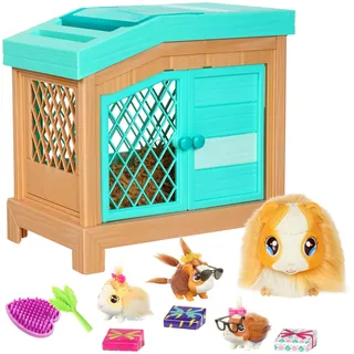 Little Live Pets Mama Surprise Meerschweinchen mit Stall und 3 Überraschungsbabys