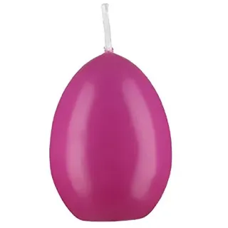 Eikerzen XXL, Straußenei Fuchsia, 20 x 14 cm, 1 Stück, Ostereikerzen, Straußenei-Kerzen