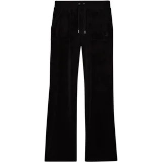 Sweathose JUICY COUTURE "DEL RAY Damen", Mädchen, Gr. S, EURO-Größen, schwarz, 95% Baumwolle, 5% Elasthan, normal, Hosen Sweathose, Trainingshose Damen, Sweathose, Velour, Jogginghose mit Glitzer, Sale