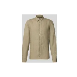 Regular Fit Leinenhemd mit Kentkragen Modell 'Spenser', Hellgruen, 41