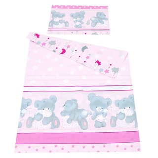 Kinderbettwäsche »BABYLUX Kinderbettwäsche 2Tlg. 100 x 135 cm Bettwäsche Bettbezug Baby«, BabyLux, 78. Bäre Rosa rosa