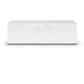Lowboard Flipp Glas Weiß