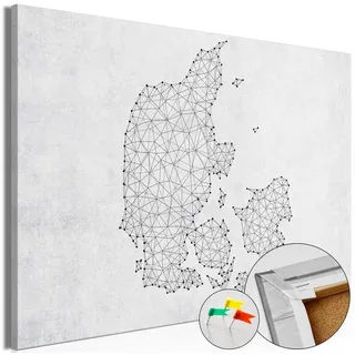 Artgeist Pinnwand Geometric Land [Cork Map] schwarz 120,00 cm x 80,00 cm