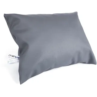 Sport-Tec Kopfkissen, Couchkissen, Therapiekissen, Sitzkissen, Stützkissen aus Kunstleder, 45x35x9 cm, Titanium