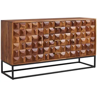KADIMA DESIGN Sideboard 145 x 81 x 45 cm Braun / Metall
