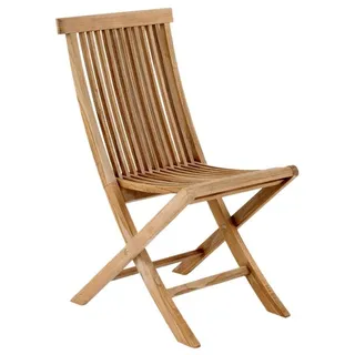 Gartenstuhl Turin aus Teakholz, ohne Armlehne