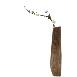 Rustikale Vase | Großer Bodenvase Aus Holz | Tischdekoration Heimdekoration für Wohnzimmer Bücherregal Badezimmer Außenregale Flur Terrasse Eingangsbereich Schreibtisch Schlafzimmer