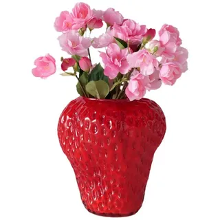 Boltze Vase "Senga" in Rot - (H)20 cm