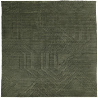 Labyrinth Teppich - Waldgrün 250x250