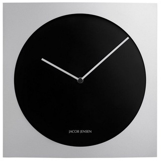 Jacob Jensen Wanduhr quadratisches Design 35x35cm 318 Uhrwerk leise schwarz|silberfarben