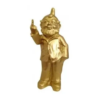Ottmar Hörl Gartenzwerg mit Stinkefinger Ottmar Hörl, gold, 37 cm