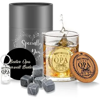LuxusKollektion Whiskyglas Whiskygläser Geschenk personalisierte Opa Geburtstag Opa Whiskyglas bunt
