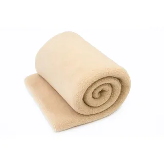 Merino Wolle Schafwolldecke/Kuscheldecke, BEIGE Decke 200 x 200 cm Merinowolle, Schafwolle Merinowolle 200 x 200 cm