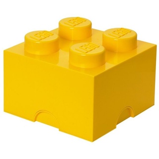 LEGO Aufbewahrungsbox Spielzeugkiste Box 4er, 25x25x18 cm, stapelbar, Farbe:gelb