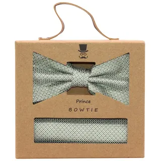 Prince BOWTIE Fliege + Tuch im Micro-Design Grün