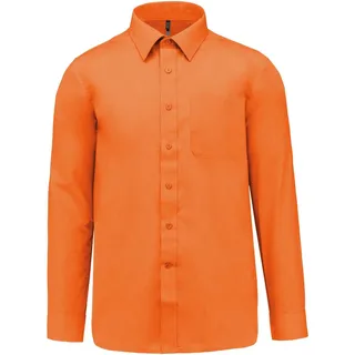 Kariban Herren Popeline Hemd 'Jofrey' langarm K545 orange XL