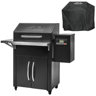 Traeger Smoker Traeger Silverton 620 Pelletgrill inkl. Abdeckhaube und App-Steuerung schwarz