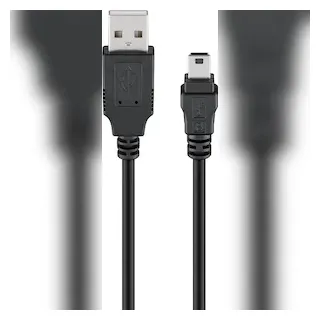 goobay USB-A auf Mini USB 2.0 3 m Schwarz