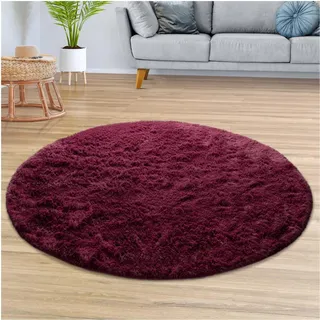 TT Home Hochflorteppich 160 x 160 cm Lila
