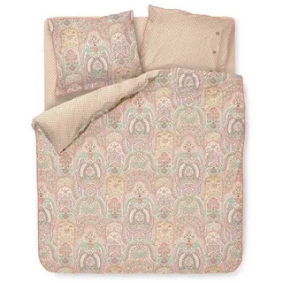 Pip Studio Jabali Flower Perkal Rot/Rosa 135 x 200 cm + 80 x 80 cm
