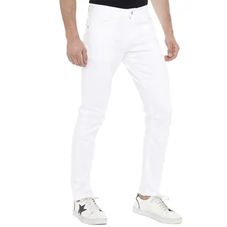 Slim-fit-Jeans CIPO & BAXX Gr. 40, Länge 34, weiß Herren Jeans Slim Fit in Straight