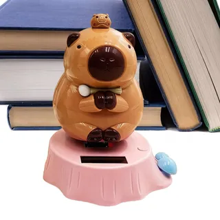 Ahuuen für Auto-Armaturenbrett - Solar-Wackelfigur Capybara Handarbeit,Wackelkopf-Auto | für Fahrer, LKW, SUV, Wohnmobil, Anhänger, Traktor, Zuhause, Bücherregal