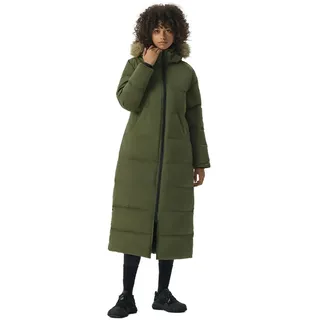 Fitouch Waukee Damen Lange Daunenparka | 750+ Fillpower-Isolierung | Maxi-Jacke | Wasserabweisende Pufferjacke | BalanceWarmer-Verhältnis | Grün | Größe S - S