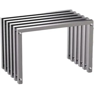 DanDiBo Ambiente Sitzhocker 60 x 43,5 x 37 cm Silber