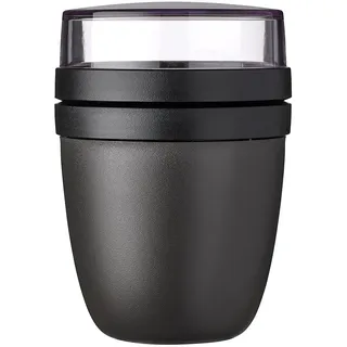 Mepal Lunchpot Ellipse schwarz 10,7 x 15,1 x 10,7 cm 0,5 l + 0,2 l