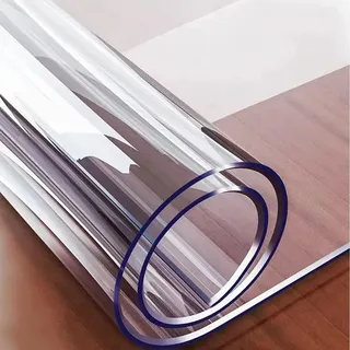 GYYFQH Tischfolie Transparent 3mm Matt,Tischdecke Transparent 3mm Mit Abgeschrägter Kante,Tischfolie Matt Transparent,Tischfolie Nach Maß Matt,wasserdichte Schutzhülle(Clear,40×50cm)