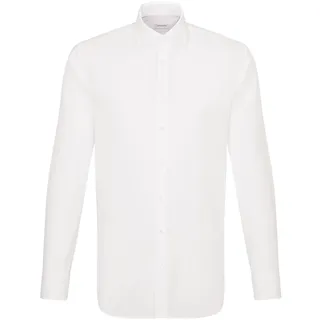 Seidensticker Herren Hemd weiß Baumwolle Slim Fit, weiß, NOS